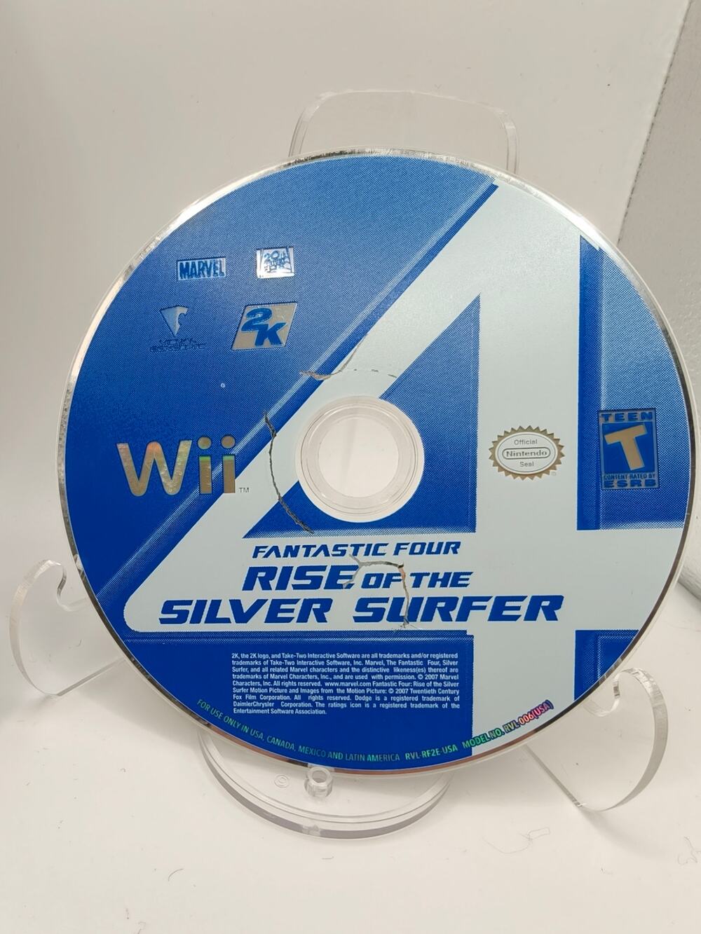 Fantastic Four Rise Silver Surfer Wii Disc Sold As-Is